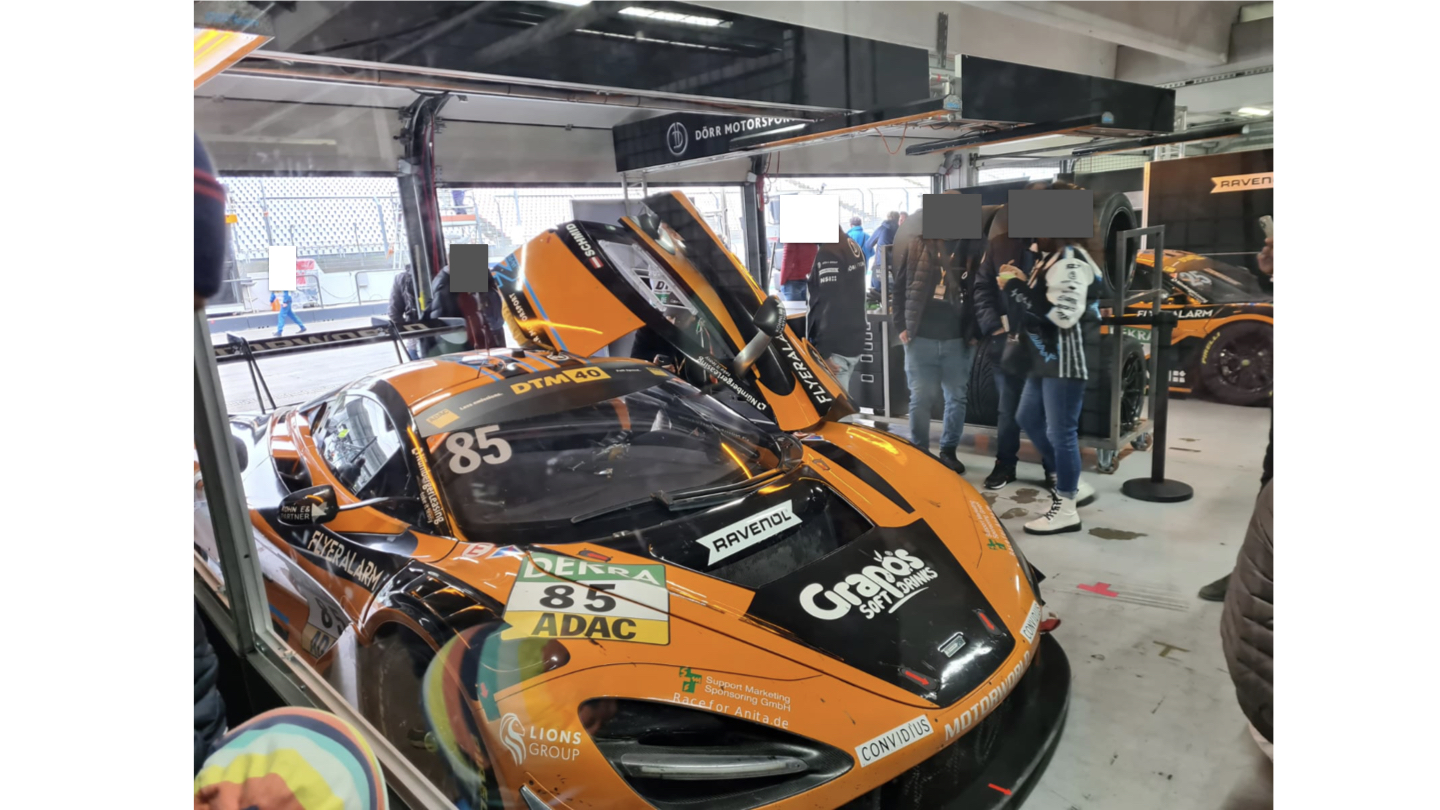 DTM McLaren in the Hockenheimring garage